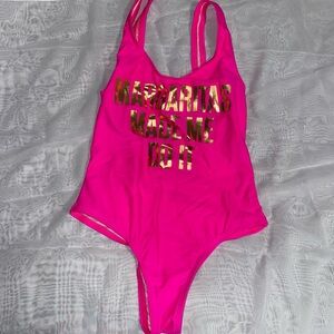 Hot Pink “Margaritas made me do it” One Piece Swimsuit